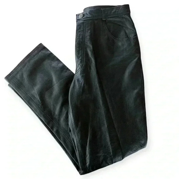 Blushe by Spiegel women's black leather pants size 10 - Picture 5 of 10